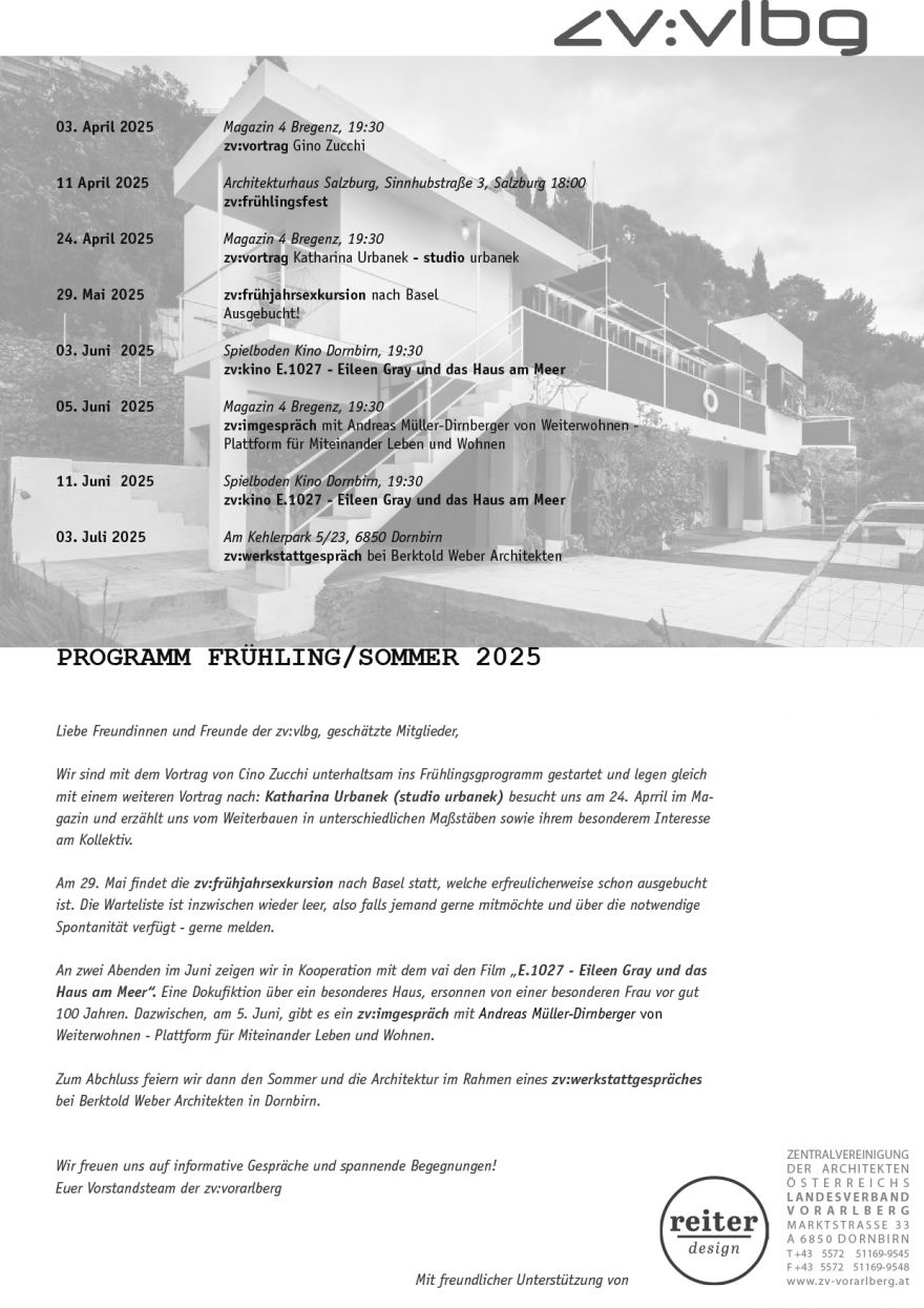 Programm Frühling / Sommer 2025