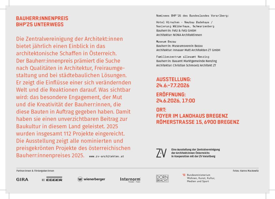 zv:bhp'25 unterwegs - AUSSTELLUNGSER&Ouml;FFNUNG